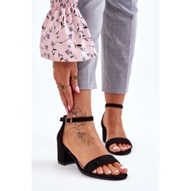 PS1 Crne antilop sandale Quincy na nisku petu crna 1