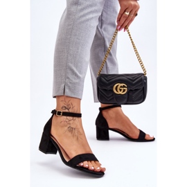 PS1 Crne antilop sandale Quincy na nisku petu crna 2