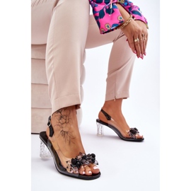 S.Barski Moderne sandale s crnim Terrance perlama crno 1