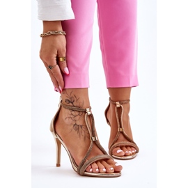 S.Barski Elegantne sandale na visoku petu s Jenesis Gold Jenesis zlatni 1