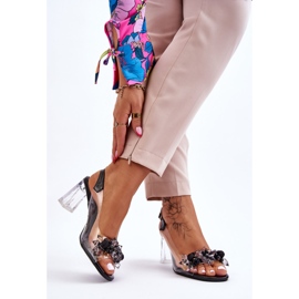 S.Barski Moderne prozirne sandale s ornamentima crne boje Carmelo crna 2