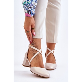 Sergio Leone salonke na visoku petu SK824 Pearl Beige bež 1