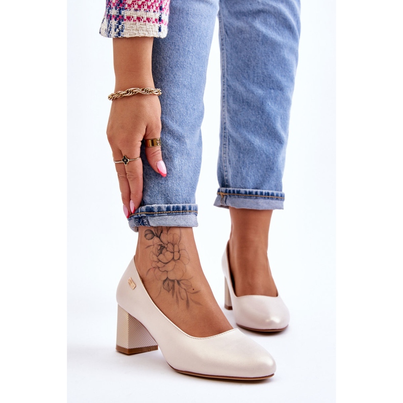 Cipele na petu Sergio Leone PB178 Pearl Beige bež 1