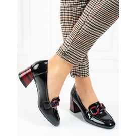 Ženske Vinceza crne salonke s lancem crna 1