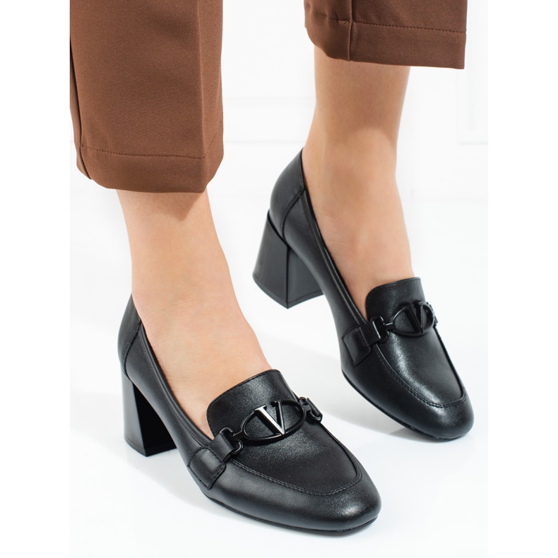 Ženske Vinceza crne cipele na petu crna 1