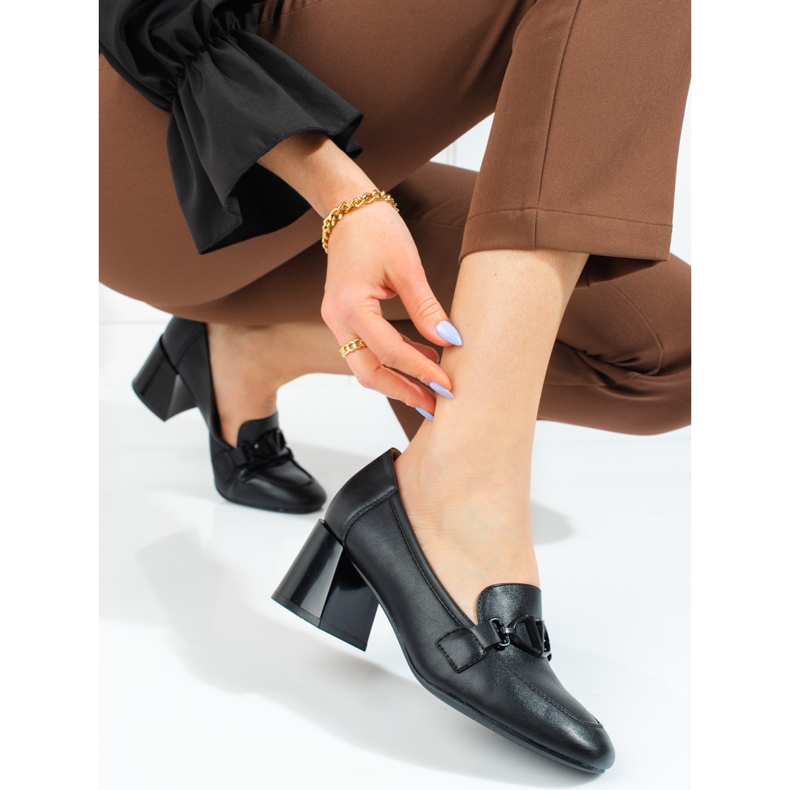 Ženske Vinceza crne cipele na petu crna 2