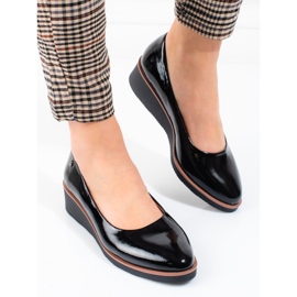 Vinceza ženske crne cipele na klin crno 2