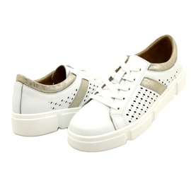 Ažur kožne tenisice Filippo DP4531/23 WH GO bijele bijela 4