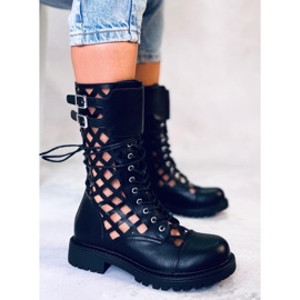 BM Brady crne otvorene čizme crna 2