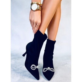 BM Betz Crne elastične čizme na visoku petu crna 1