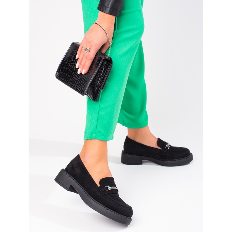 W. Potocki Potocki ženske mokasine na crnu platformu crna 1