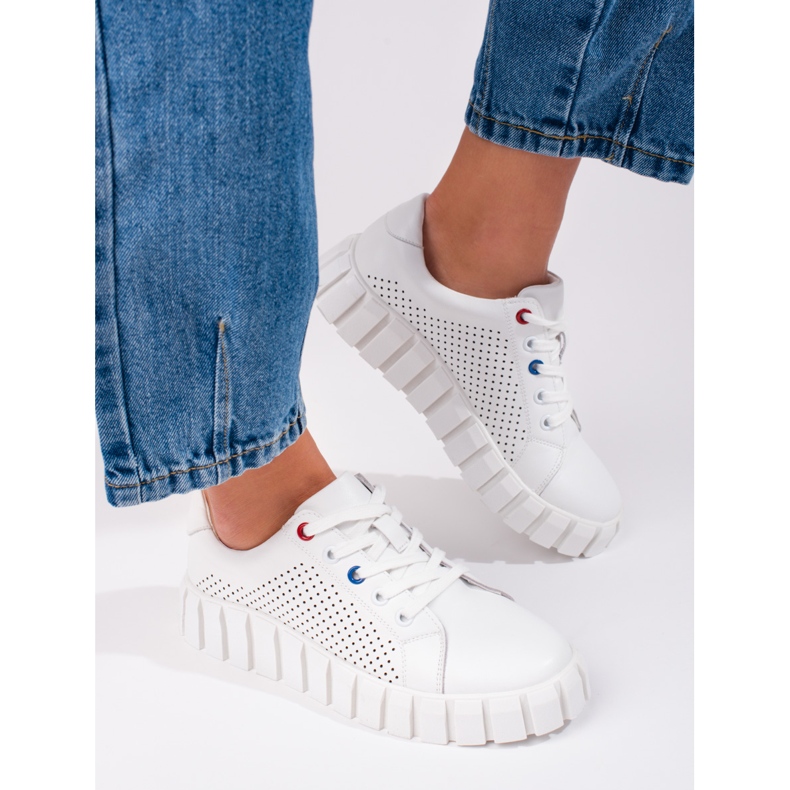 W. Potocki Bijele kožne sportske cipele Potocki bijela 1