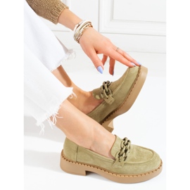 W. Potocki Ženske natikače Potocki maslinasto antilop zelena 2