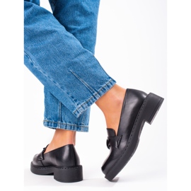 W. Potocki Crne ženske mokasine na platformu crno 2