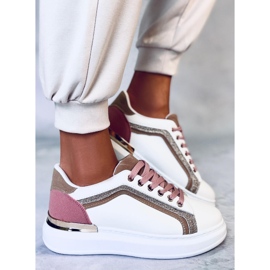 BM Brengle bijele ženske tenisice bijela ružičasta višebojan 1