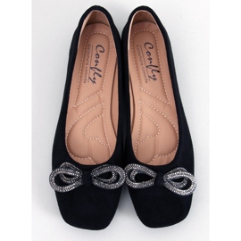 BM Serna Nero balerinke od brušene kože s mašnom crno 1