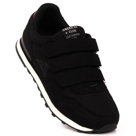 Black American Club 154/23 dječje sportske cipele na čičak crna 1