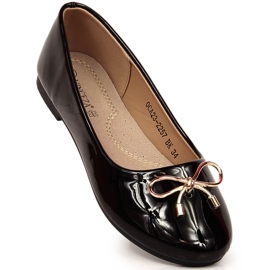 Crne lakirane balerinke za djevojčice Vinceza OCA23-2257 crno 1