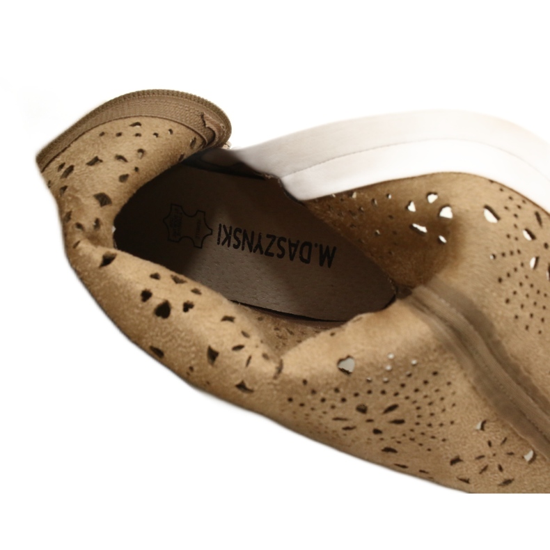 M.Daszyński Openwork ženske sukne bež čizme 6