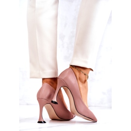 S.Barski Modne kožne ružičaste štikle Tamira ružičasta 4