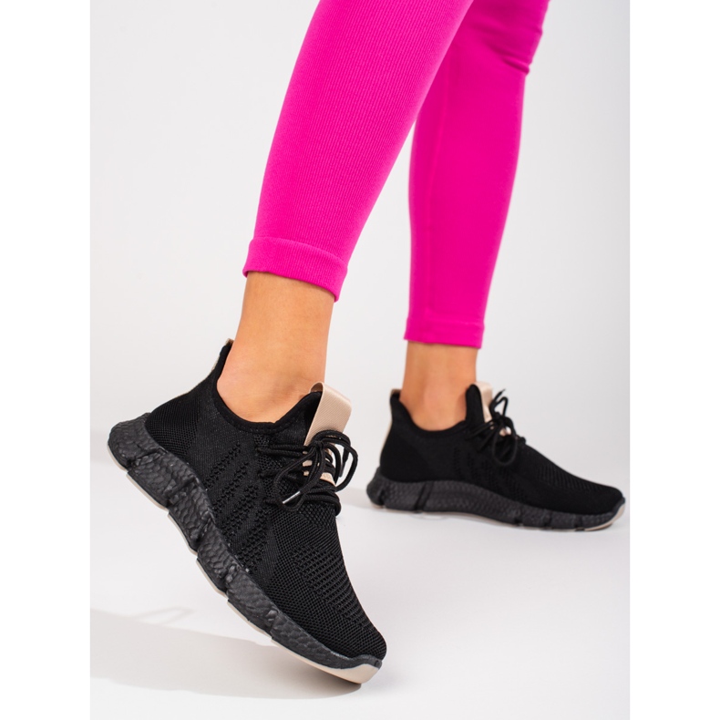 Crne sportske cipele Shelovet s bež umetkom crno 2