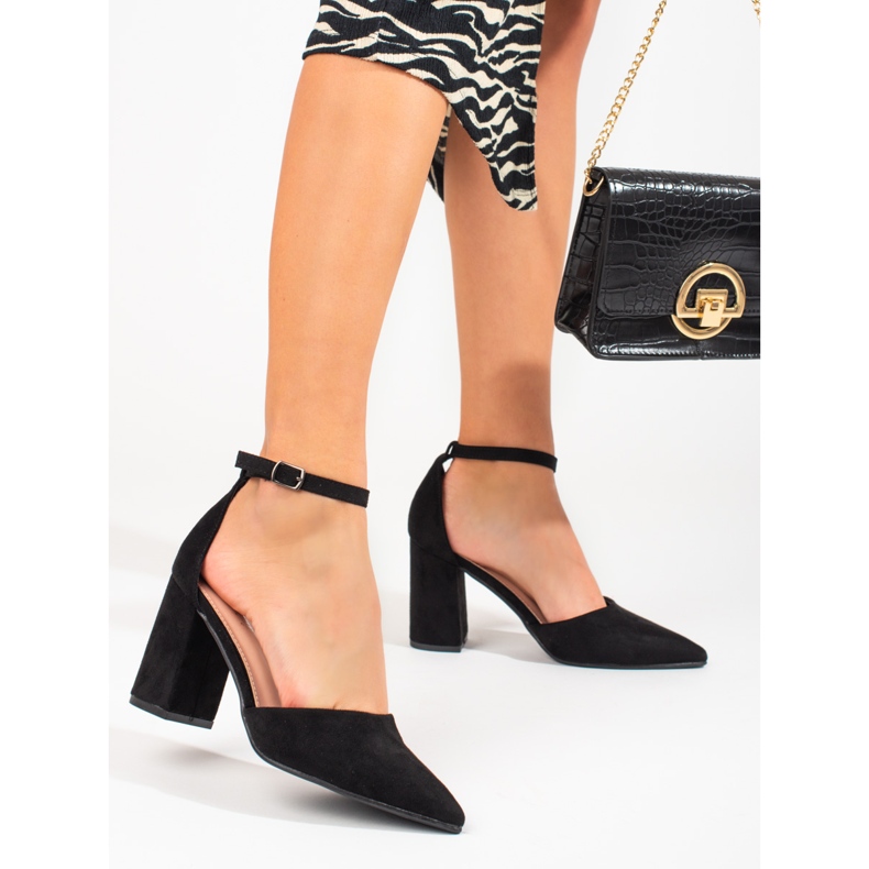 Ženske cipele od crne antilop kože Shelovet crna 1