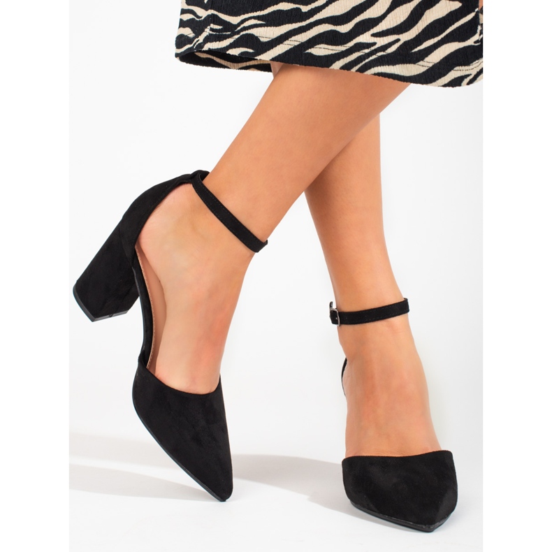 Ženske cipele od crne antilop kože Shelovet crna 2