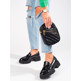 Seastar Ženske Shelovet crne lakirane mokasinke crno 2