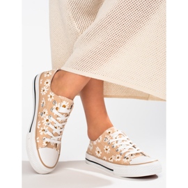 Ženske Shelovet bež cvjetne tenisice 2