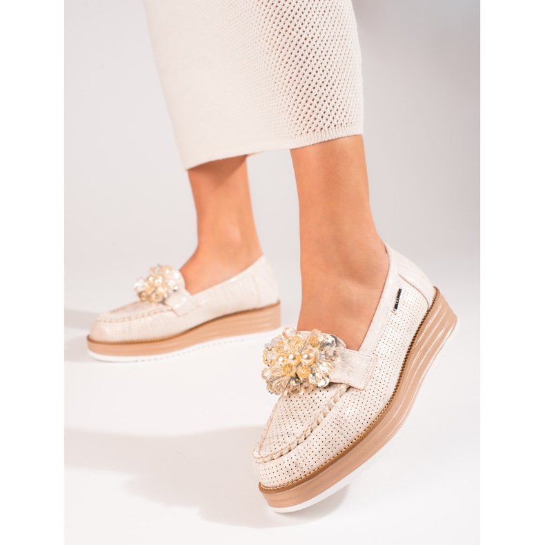 Ženske cipele Shelovet bež s kristalima 1