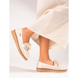 Ženske cipele Shelovet bež s kristalima 2