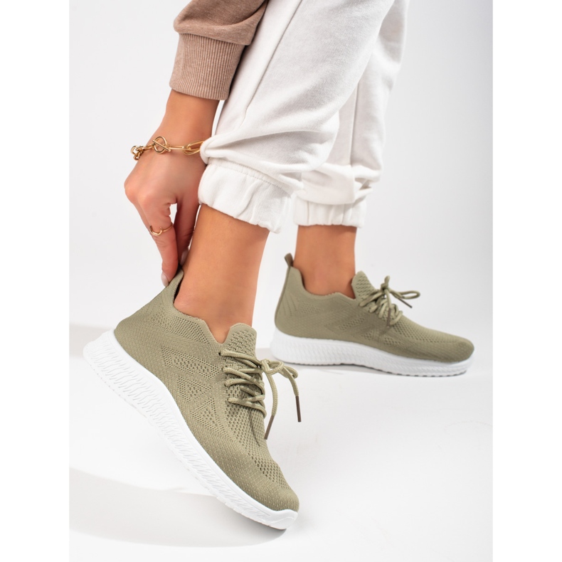 Shelovet zelene tekstilne sportske cipele zelena 1