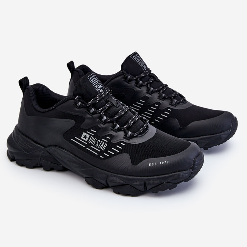 Muške klasične sportske cipele Big Star System Memory pjene LL174127 crne crno 1