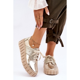 Lemar Kožne cipele na platformi Golden Hypnosis zlatni 1