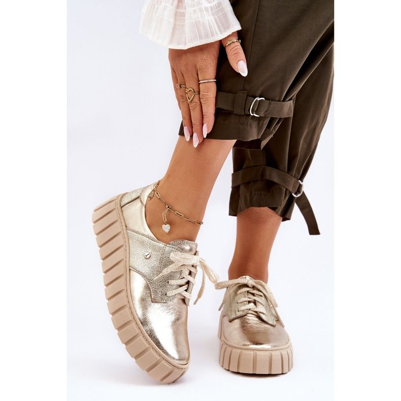 Lemar Kožne cipele na platformi Golden Hypnosis zlatni 1