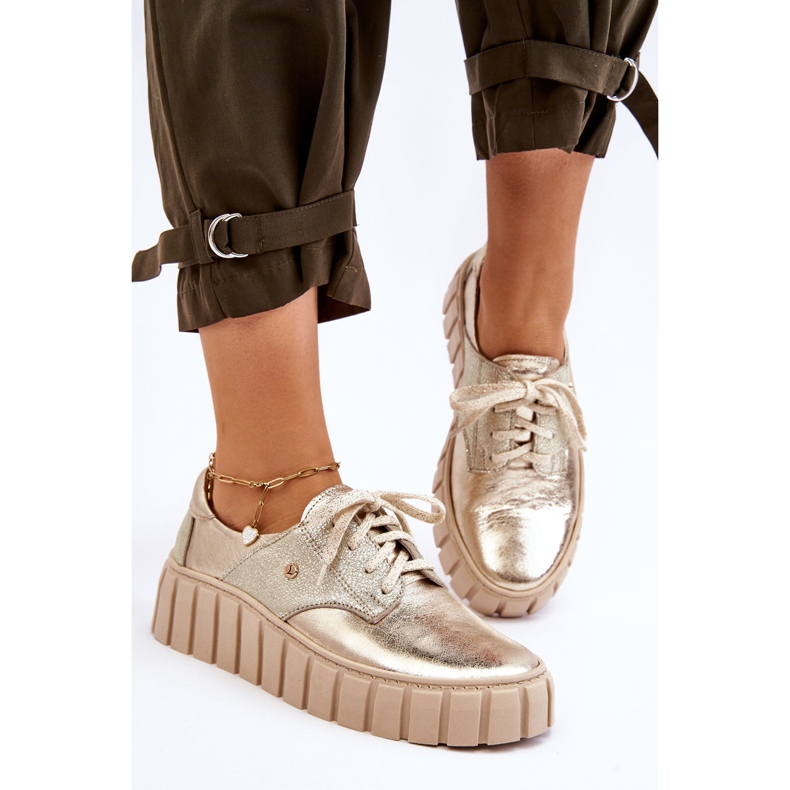 Lemar Kožne cipele na platformi Golden Hypnosis zlatni 2