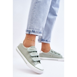 Klasične tenisice od tkanine na čičak Big Star LL274A202 zelene zelena 2