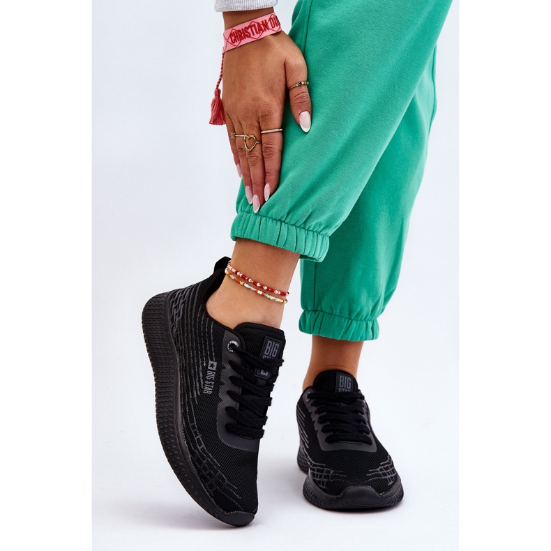 Ženska mrežasta sportska obuća Memory Foam System Big Star LL274662 crna crno 1