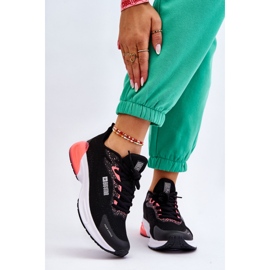 Modni sustav memorijske pjene Big Star Sportske cipele LL274318 crne crno 2