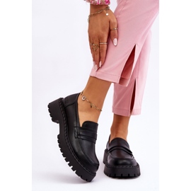 Ženske mokasine Big Star kožne cipele LL274458 crne crno 1