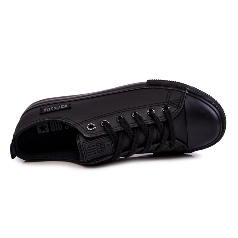 Muške niske kožne tenisice Big Star KK174009 crne crna 3