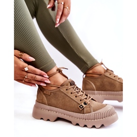 Sportske cipele od brušene kože Big Star KK274511 Bež 3