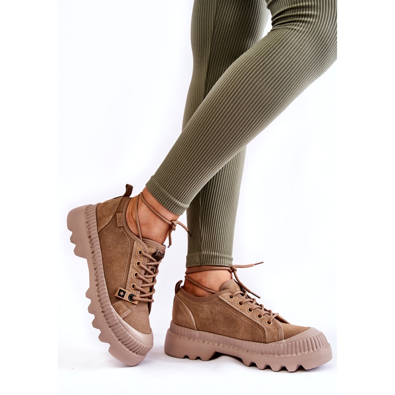 Sportske cipele od brušene kože Big Star KK274511 Bež 1