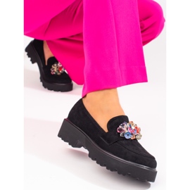 Vinceza crne ženske cipele sa kristalima crna 1