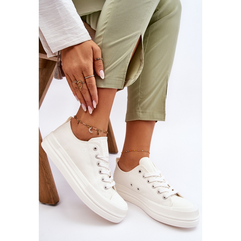 Big Star niske tenisice na vezanje LL274968 Bijele bijela 2