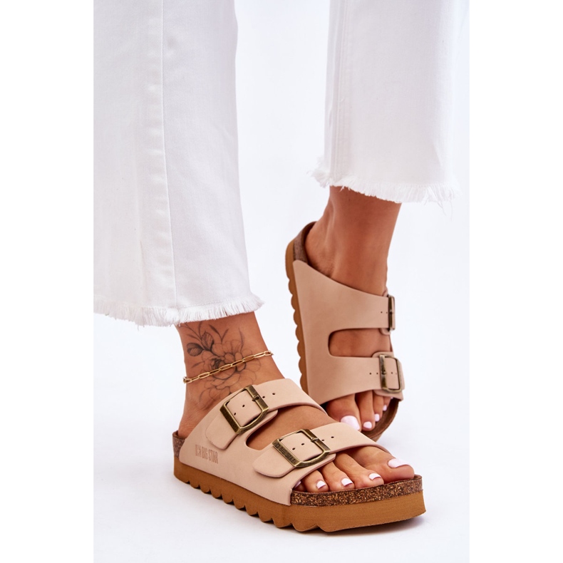 Klasične ženske papuče Big Star LL274478 Bež 2