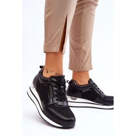 PG1 Crne kožne sportske cipele Braylen Low Wedge crno 2