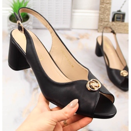 Crne ženske sandale na post eVento 5480 crna 1