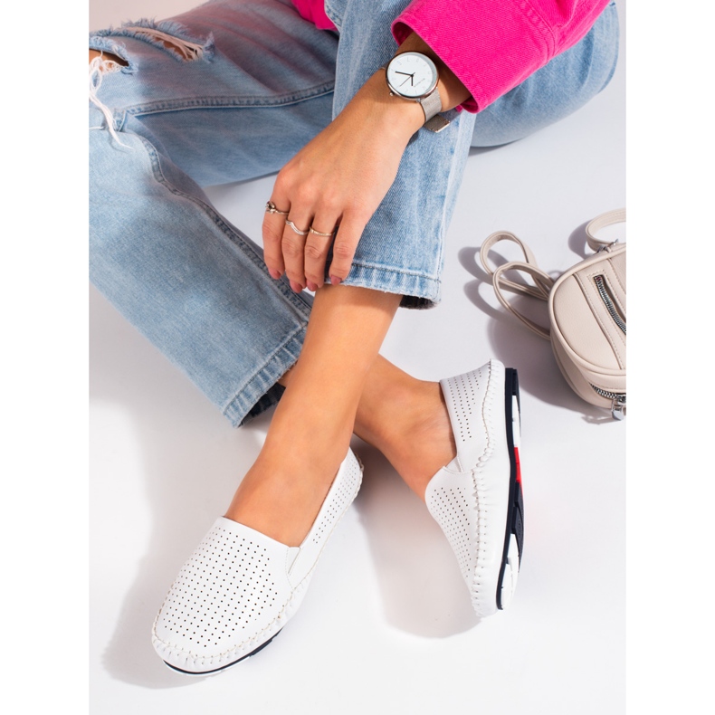 Ženske ažurne natikače bijele boje Shelovet bijela 2