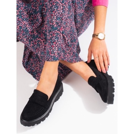 Vinceza ženske crne cipele od brušene kože crno 1